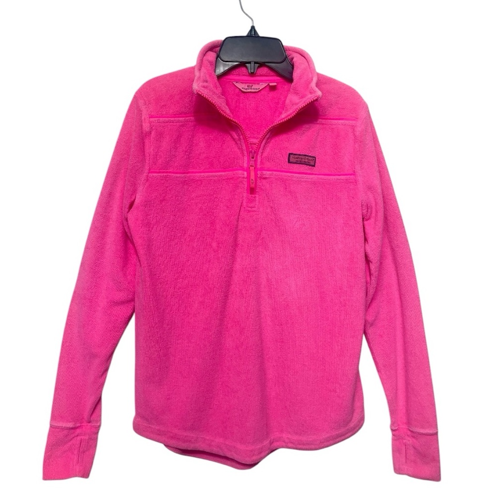 Vineyard Vines Terry Towel Shop Shirt Sweater in Knockout Pink Size‎ XS